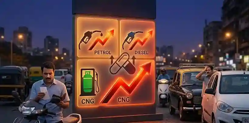 CNG Price Hike Delhi May 2026। મોંઘવારીનો ડબલ ડોઝ પેટ્રોલડીઝલ બાદ હવે CNG પણ મોંઘો, જાણો દિલ્હી અને મુંબઈમાં શું છે નવા ભાવ