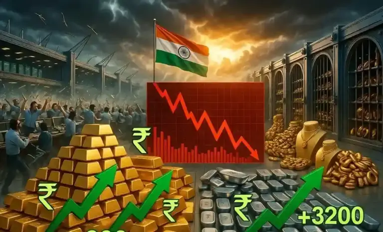 Gold Rate Today। માર્કેટ ક્રેશ થતા રોકાણકારો સોના તરફ વળ્યા! ચાંદીમાં  ૩,૨૦૦નો તોતિંગ વધારો, સોનું પણ મોંઘું થયું; ખરીદતા પહેલા ચેક કરો આજનો નવો ભાવ