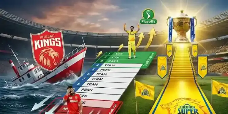 IPL 2026 Points Table। પ્લેઓફની રેસમાંથી પંજાબ લગભગ બહાર! ચેન્નાઈ સુપર કિંગ્સની ધમાકેદાર એન્ટ્રીના સંકેત, જુઓ પોઈન્ટ ટેબલની લેટેસ્ટ સ્થિતિ