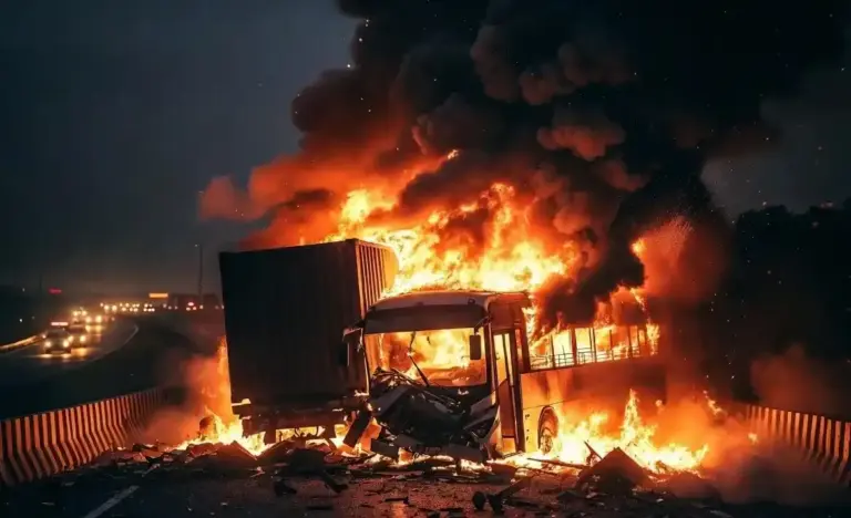 Lucknow Expressway Accident| લખનૌ એક્સપ્રેસવે પર કન્ટેનર સાથે ભીડાતા જ લક્ઝરી બસ સળગી ઉઠી, ડ્રાઈવર જીવતો હોમાયો, મુસાફરોમાં ચીસાચીસ