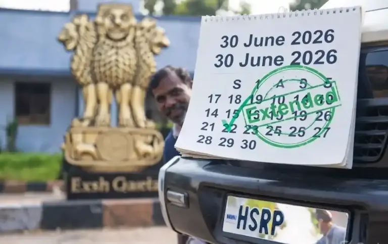 Maharashtra HSRP Deadline Extended। જૂના વાહન ચાલકો માટે મોટી રાહત મહારાષ્ટ્રમાં HSRP નંબર પ્લેટ લગાવવાની મુદ્દત ૩૦ જૂન ૨૦૨૬ સુધી લંબાવાઈ