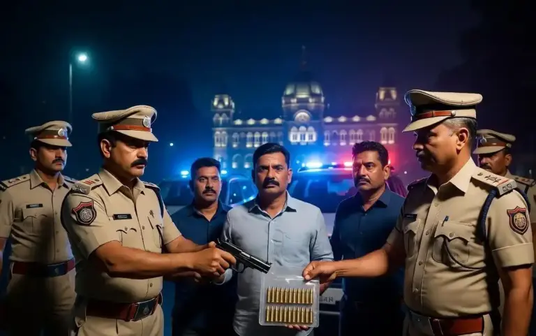 Mumbai Crime Branch Arrest। મુંબઈ ક્રાઈમ બ્રાન્ચનો સપાટો CSMT નજીકથી વિદેશી પિસ્તોલ અને જીવતા કારતૂસ સાથે ૩ આંતરરાજ્ય તસ્કર ઝડપાયા