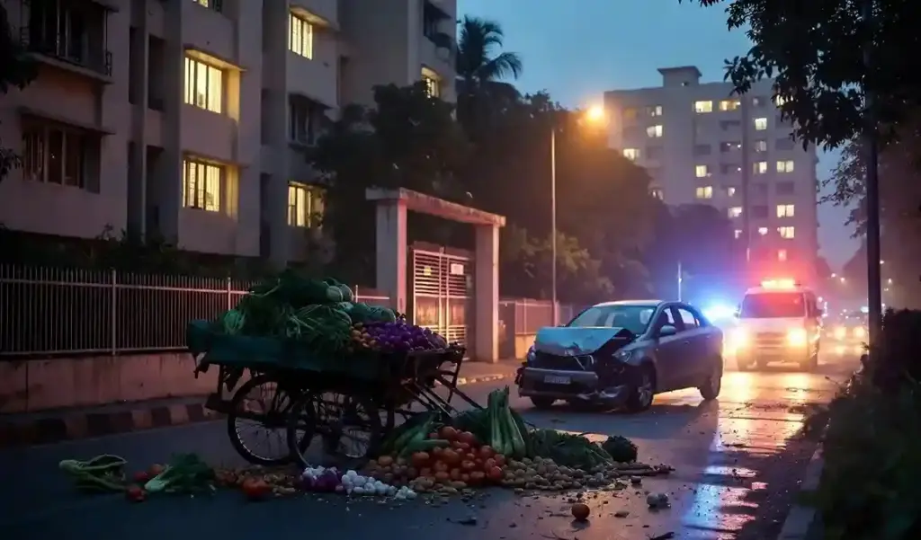 Mulund SUV Road Accident। મુલુંડમાં સોસાયટીમાંથી બહાર નીકળતી પૂરપાટ કાર શાકભાજીની લારી પર ફરી વળી; મહિલા વિક્રેતા અને માસૂમ બાળકનું કમકમાટીભર્યું મોત