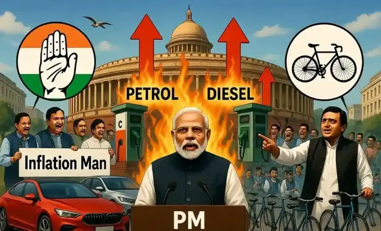 Congress Attack PM Modi Fuel Price Hike।  પેટ્રોલડીઝલના ભાવ વધારા પર વિપક્ષ લાલચોળ કોંગ્રેસે પીએમ મોદીને કહ્યા ‘મોંઘવારી મેન’, અખિલેશે કર્યો કટાક્ષ