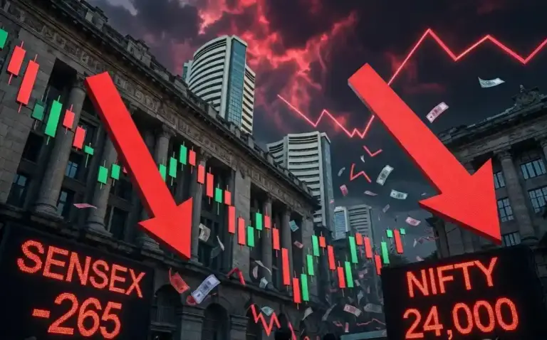 Stock Market Today ।રોકાણકારોના શ્વાસ અધ્ધર! ભારતીય શેરબજારમાં નરમાઈનો માહોલ, સેન્સેક્સ ૨૬૫ પોઈન્ટના કડાકા સાથે રેડ ઝોનમાં ખુલ્યો
