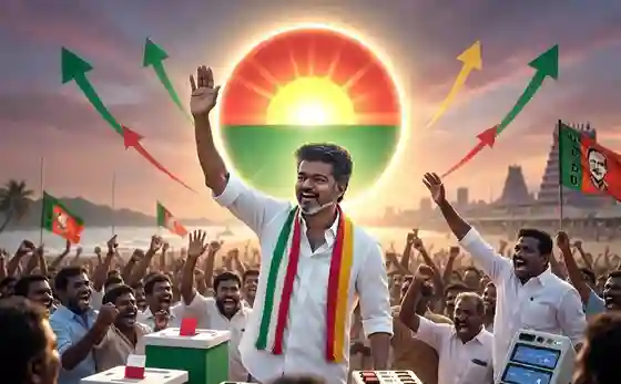 Tamil Nadu Election Results 2026। તમિલનાડુના વલણોમાં અભિનેતા વિજયની પાર્ટી TVK એ ગિયર બદલ્યું, સૌથી મોટી પાર્ટી બની