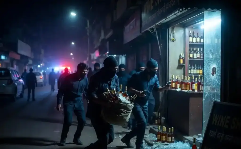 Badlapur Wine Shop Theft। બદલાપુરમાં વાઈન શોપમાં ત્રાટક્યા તસ્કરો રોકડ, મોબાઈલ અને મોંઘી દારૂની બોટલોની ચોરી