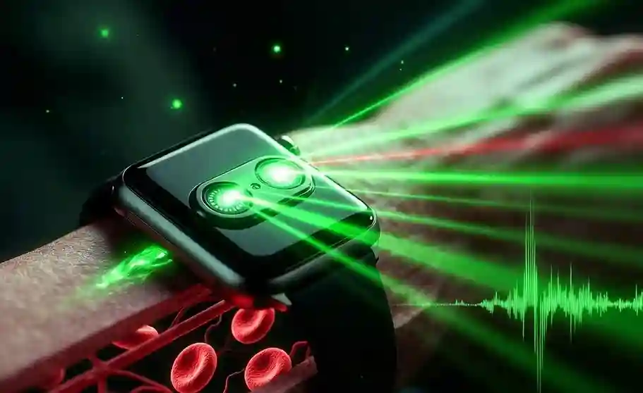 Why Smartwatches Use Green Light। સ્માર્ટવોચની નીચે ઝબકતી લીલી લાઈટ પાછળનું વિજ્ઞાન ચોંકાવી દેશે! કંપનીઓએ કેમ લાલ કે વાદળીને બદલે માત્ર ગ્રીન કલર જ પસંદ કર્યો?
