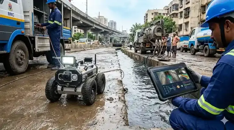 AI in BMC Drain Cleaning  મુંબઈમાં નાળા સફાઈમાં ગેરરીતિ અટકાવવા બીએમસીનો માસ્ટરપ્લાન હવે AI ટેક્નોલોજી કરશે દેખરેખ