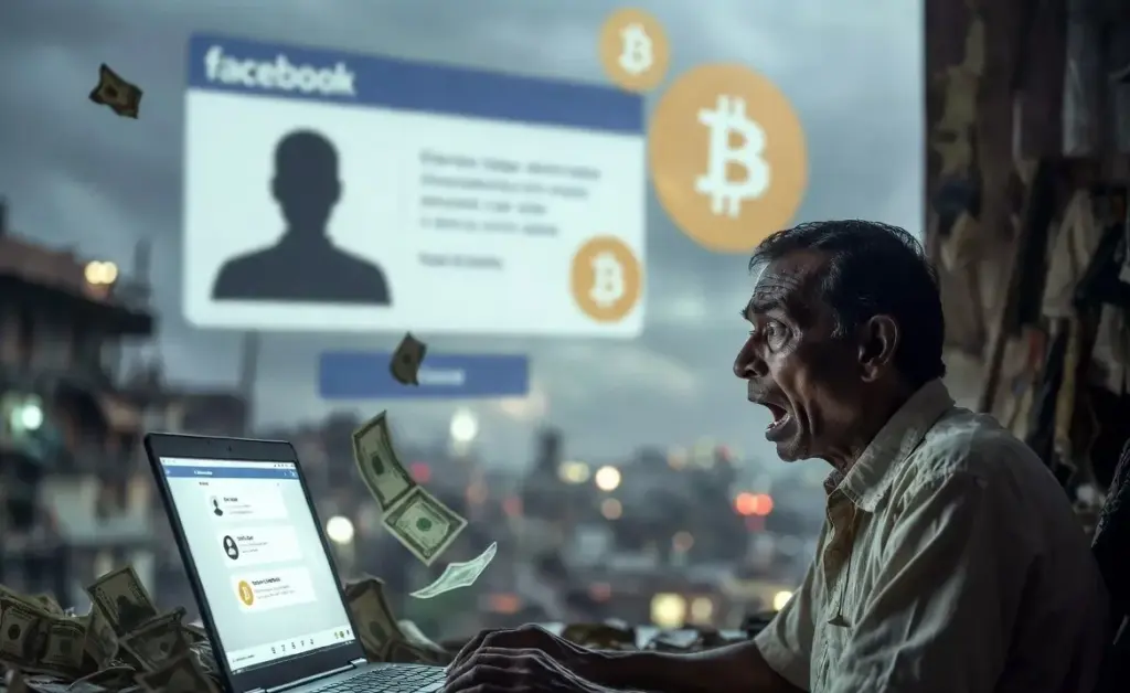 Facebook Cyber Fraud India। ફેસબુક ફ્રેન્ડ રિકવેસ્ટ પડી મોંઘી ક્રિપ્ટોકરન્સીમાં રોકાણના નામે ૬૨ વર્ષીય વેપારી સાથે ₹૧૫ લાખની ઠગાઈ