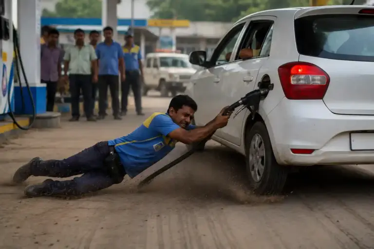 Borivali Petrol Pump Incident  બોરીવલીમાં ચોંકાવનારી ઘટના પેટ્રોલ પંપ પર ધૂમ્રપાનનો વિરોધ કરતા કર્મચારીને કાર સાથે ઘસડ્યો