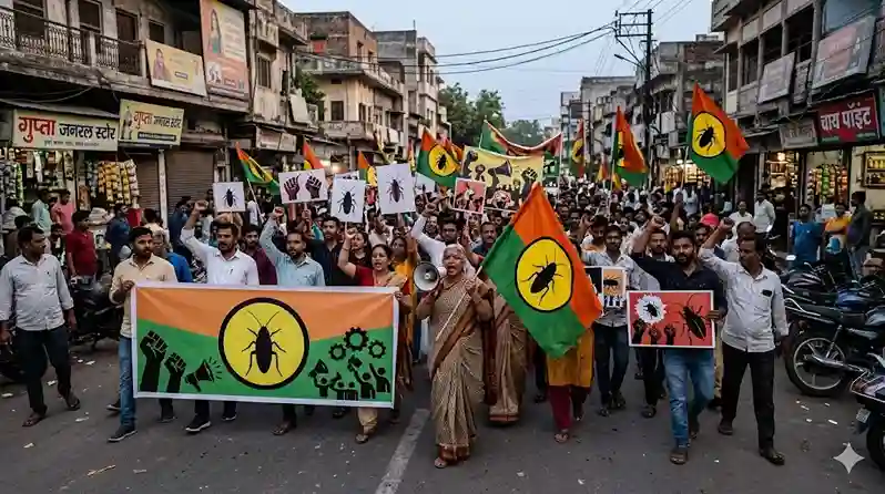 Cockroach Janta Party protest updates CJP ની ચીમકી, આ તારીખ સુધીમાં ધર્મેન્દ્ર પ્રધાન રાજીનામું આપે, અન્યથા દેશભરમાં થશે મોટા છાત્ર પ્રદર્શનો