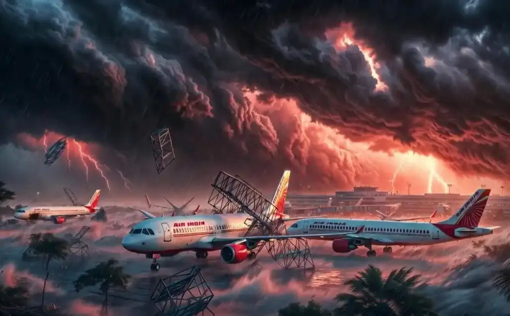 Delhi Airport Accident 2026। એરપોર્ટ પર વાવાઝોડાનો આતંક; રમકડાની જેમ ઉડતા સ્ટેન્ડ વિમાનો સાથે અથડાતા મચી ગઈ અફરાતફરી, જાણો વિગત