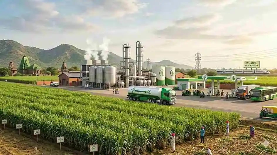 Ethanol Fuel Revolution ભારતની ઊર્જા ક્ષેત્રે મોટી ક્રાંતિ 100 ટકા ઇથેનોલ આધારિત ઇંધણના ઉપયોગને મળી મંજૂરી; કૃષિ અર્થતંત્રને મળશે નવું બળ