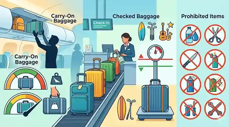 Flight Baggage Rules એરપોર્ટ પર વધારાનો ચાર્જ ભરવાથી બચવું છે? જાણો ફ્લાઇટના નવા બેગેજ નિયમો.