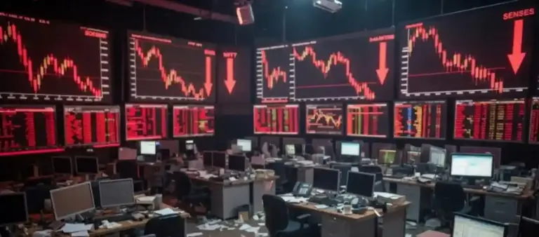 Global Market Selloff  ભારતીય શેરબજારમાં કડાકો વોલ સ્ટ્રીટ અને એશિયાઈ માર્કેટમાં ગાબડુ, ભારતીય રોકાણકારોને ૫ લાખ કરોડનો ફટકો