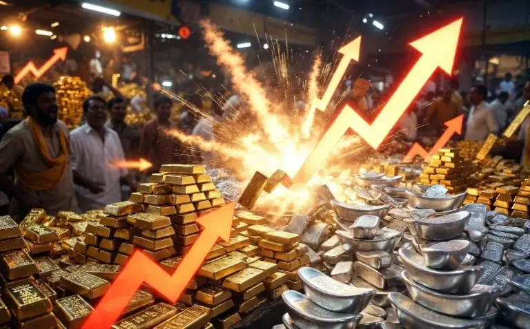 Gold Silver Rate Hike  સોનાચાંદીના ખરીદદારોને મોટો ઝટકો મંદી બાદ બજારમાં આવ્યો જોરદાર ઉછાળો, જાણો તમારા શહેરમાં ૧૦ ગ્રામ સોનાનો નવો ભાવ