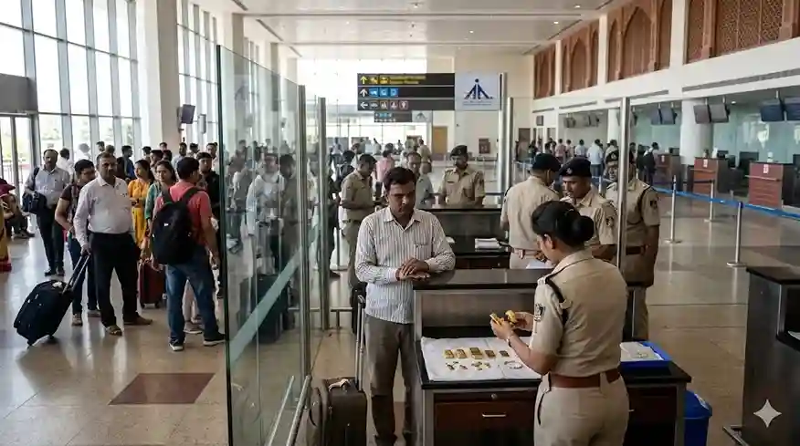 Gold Smuggling Busted અમદાવાદ એરપોર્ટ પર કસ્ટમ વિભાગની મોટી કાર્યવાહી લાખોનું સોનું છુપાવીને લાવનાર મુસાફર રંગેહાથ ઝડપાયો.