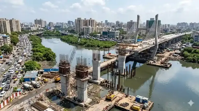 Goregaon Creek Cable Bridge   મુંબઈના વાહનચાલકોને મોટી રાહત, ગોરેગાવ ખાડી પર બનશે 418 કરોડનો 6લેન કેબલસ્ટેડ બ્રિજ.