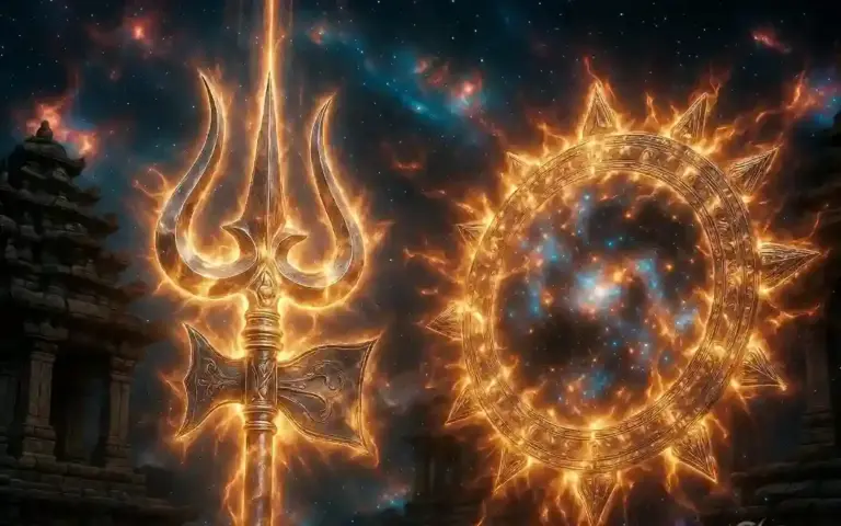 Hindu Gods Divine Weapons  શું તમે જાણો છો? ભગવાન શિવના ત્રિશૂળ અને શ્રીકૃષ્ણના સુદર્શન ચક્ર પાછળ છુપાયેલી છે બ્રહ્માંડની આ અકલ્પનીય શક્તિઓ!