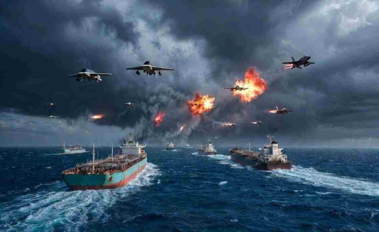 Hormuz Strait Drone Attack  દરિયામાં ફરી વધ્યો તણાવ હોર્મુઝ સ્ટ્રેટમાં કોમર્શિયલ જહાજો પર હુમલો કરવા ઈરાને ડ્રોન દાગ્યા, અમેરિકી સેનાએ હવામાં જ તોડી પાડ્યા