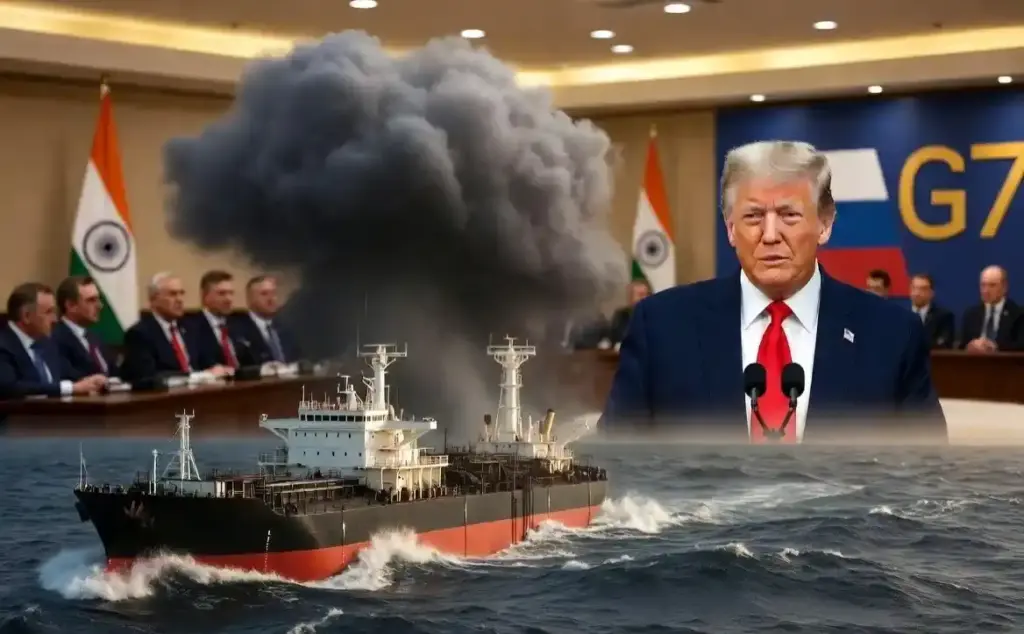 India Tension Russian Oil Sanctions Trump Game  ટ્રમ્પના એક નિર્ણયથી ભારતની મુશ્કેલીઓ વધશે! રશિયન ઓઇલ પર પ્રતિબંધોનો નવો પ્લાન તૈયાર, વૈશ્વિક રાજકારણ ગરમાયું