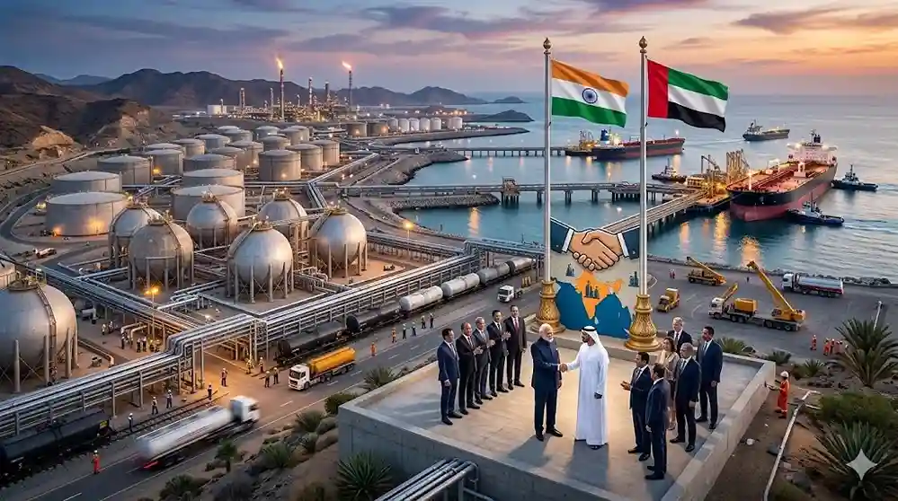 India UAE Strategic Oil Reserve Deal  ભારત અને UAE ની ઐતિહાસિક જુગલબંધી  ભારતમાં જમીનદસ્ત ભંડારમાં 3 કરોડ બેરલ ક્રૂડ ઓઈલનો સંગ્રહ થશે!