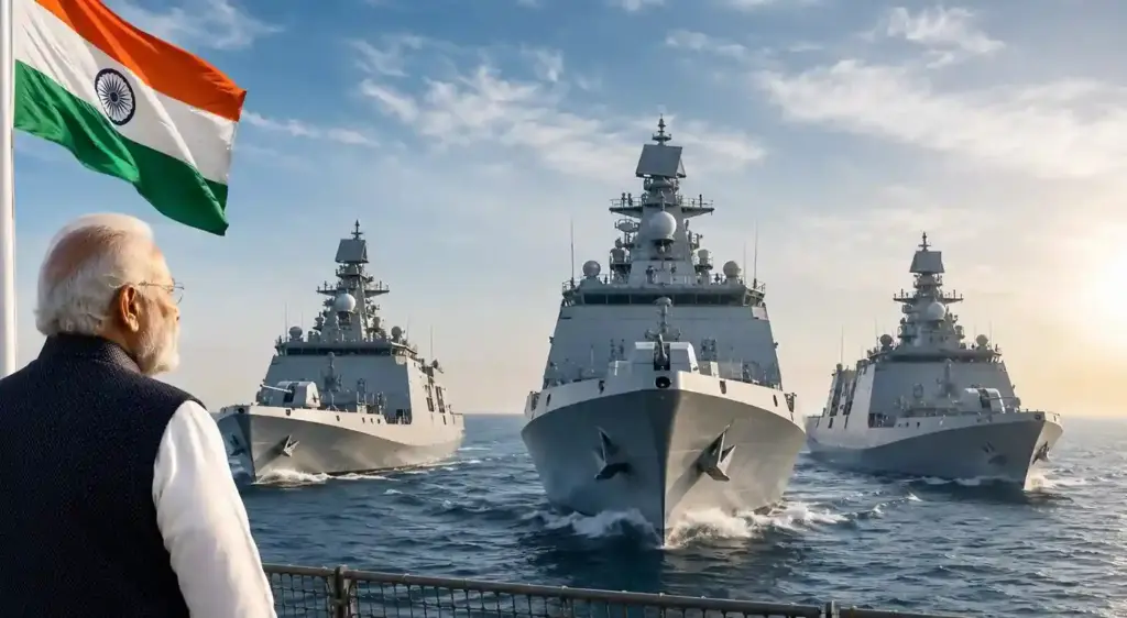 Indian Navy Expansion ભારતીય નૌસેનાને મળશે નવી તાકાત પીએમ મોદી રાષ્ટ્રને સમર્પિત કરશે ત્રણ નવા સ્વદેશી યુદ્ધપોત