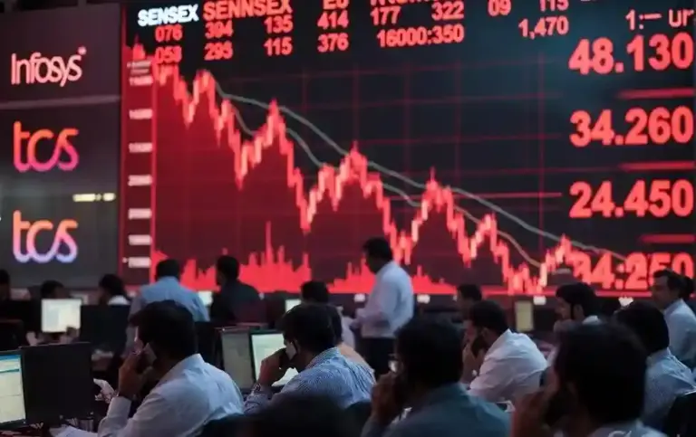Indian Stock Market Fall  બજારમાં રેડ સિગ્નલ! સેન્સેક્સ ૧૮૦ પોઈન્ટ ગગડ્યો, IT દિગ્ગજોના કડાકાથી રોકાણકારોના કરોડો ધોવાયા
