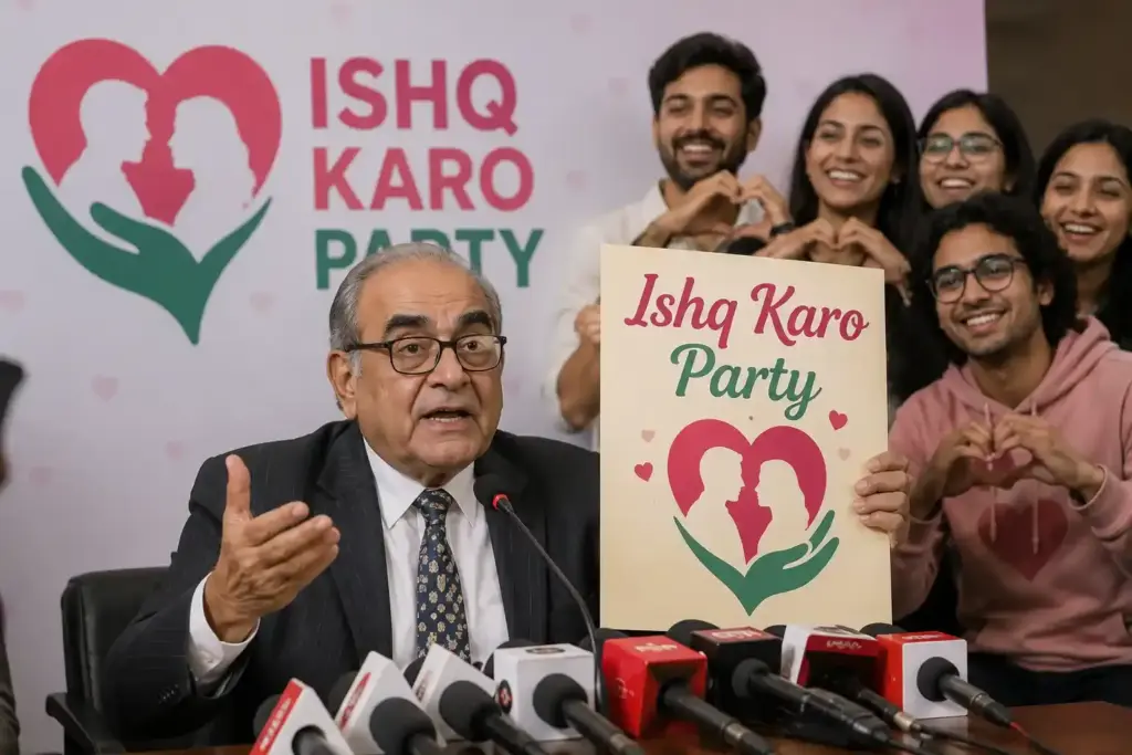 Ishq Karo Party રાજકારણમાં નવા વળાંક 'કોકરોચ જનતા પાર્ટી' બાદ હવે માર્કંડેય કાત્જુ લાવ્યા 'ઈશ્ક કરો પાર્ટી'