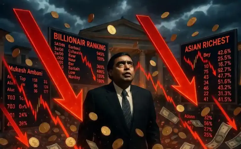 Mukesh Ambani Net Worth।મુકેશ અંબાણી પાસેથી છીનવાયો એશિયાના બીજા સૌથી અમીર વ્યક્તિનો તાજ; નેટવર્થ ઘટતા અબજોપતિઓની યાદીમાં મોટો ઉલટફેર