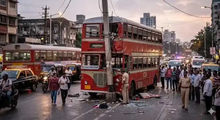 Mumbai BEST Bus Accident  કાંદિવલીમાં કાળ બનીને આવી બેસ્ટ બસ, બે રાહદારીઓને કચડ્યા, ઘટનાસ્થળે જ મોત...