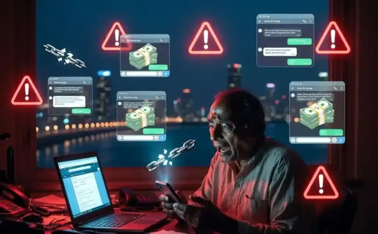 Mumbai Cyber Fraud। મુંબઈમાં નિવૃત્ત નાગરિક સાથે ૬.૮૦ કરોડની રેકોર્ડબ્રેક છેતરપિંડી વોટ્સએપ ગ્રુપ અને ફેક વેબસાઇટ દ્વારા આચરવામાં આવ્યું મોટું કૌભાંડ!