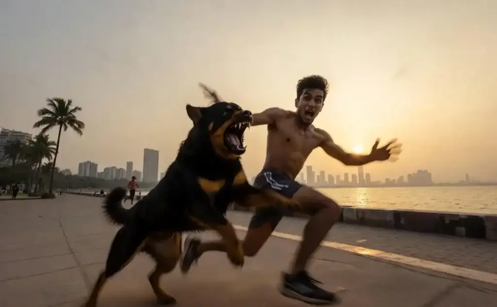 Mumbai Dog Attack  મુંબઈના કાર્ટર રોડ પર કાળજું ધ્રૂજાવી દેતી ઘટના જોગિંગ કરતા યુવક પર પાળેલા ‘રોટવીલર’ શ્વાનનો હિંસક હુમલો, પ્રાઇવેટ પાર્ટમાં ગંભીર ઈજા થતાં સર્જરી કરવી પડી