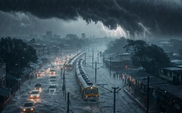 Mumbai Rain Red Alert Local Train  મુંબઈ અને પાલઘરમાં આગામી ૨૪ કલાક ભારે, વરસાદના 'રેડ એલર્ટ' વચ્ચે લોકલ સેવા ખોરવાઈ!