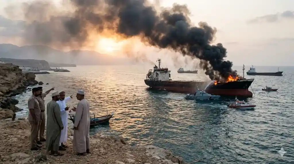 Oman Ship Fire ઓમાનમાં વધુ એક જહાજમાં આગ, 3 દિવસમાં ત્રીજી ઘટના!