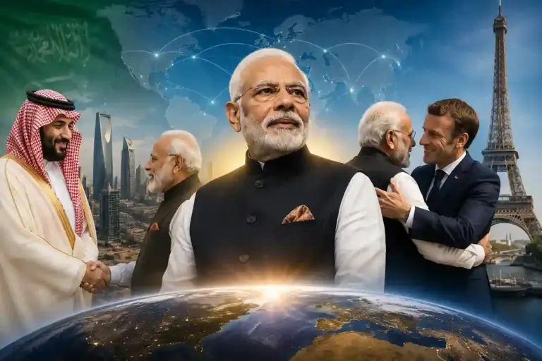 PM Modi's Global Influence  ભારતની બદલાતી તસવીર, મોદીના નેતૃત્વમાં વિશ્વમાં વધ્યો દેશનો દબદબો; સાઉદી અરેબિયાથી લઈને ફ્રાન્સ સુધી ગુંજ્યું મોદીનું નામ.