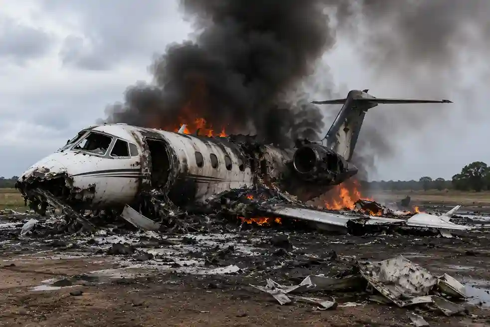 Private jet crash ડોમિનિકન રિપબ્લિકમાં ગંભીર વિમાન દુર્ઘટના લા રોમાના એરપોર્ટ પર પ્રાઈવેટ જેટ ક્રેશ થતા 2ના મોત