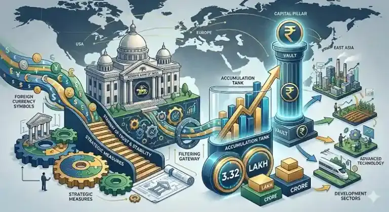 RBI's strategic measures  RBI's strategic measures RBI ના નિર્ણયોની પોઝિટિવ અસર વિદેશી રોકાણ (Foreign Investment) આંકડો ૩.૩૨ લાખ કરોડને પાર, ભારતની આર્થિક સ્થિતિ થઈ મજબૂત