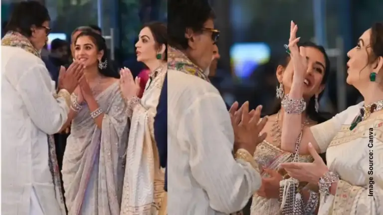 Radhika Merchant Meets Amitabh Bachchan  સોશિયલ મીડિયા પર ધમાકો અંબાણી પરિવારની વહુએ જીત્યા ફેન્સના દિલ; બિગ બીના પગે લાગતા રાધિકા મર્ચન્ટનો વીડિયો વાયરલ