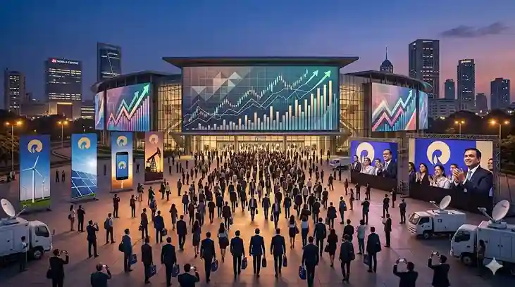 Reliance Industries Update રિલાયન્સની AGM પહેલા શેરમાં જોરદાર ઉછાળો મુકેશ અંબાણીની મોટી જાહેરાતો પર રોકાણકારોની નજર, માર્કેટ કેપ 18 લાખ કરોડને પાર
