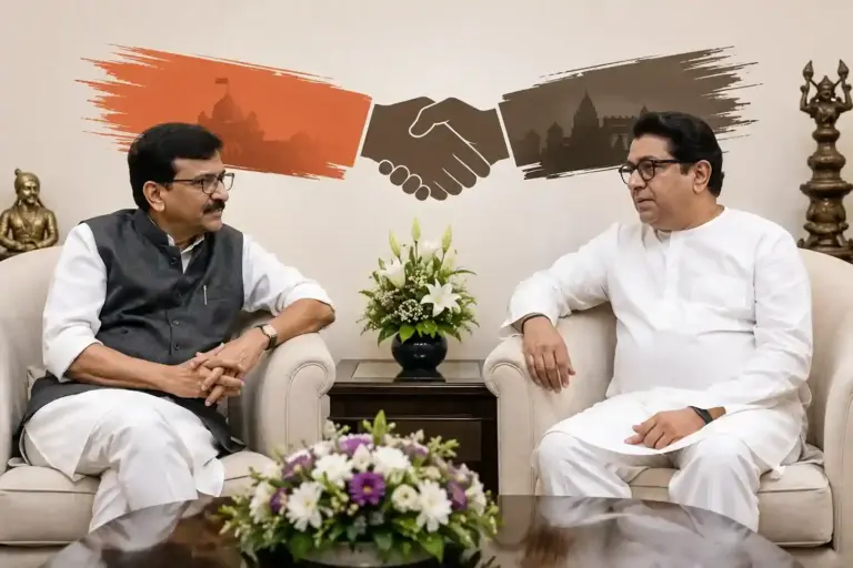 Sanjay Raut Meets Raj Thackeray  મહારાષ્ટ્રના રાજકારણમાં ભારે ગરમાવો સંજય રાઉત અચાનક મનસે પ્રમુખ રાજ ઠાકરેને મળવા 'શિવતીર્થ' પહોંચ્યા
