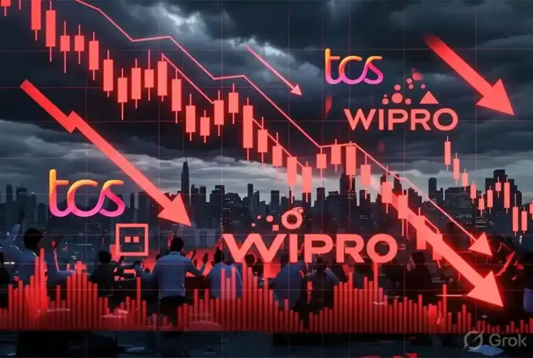 Share Market Crash  આઈટી સ્ટોક્સ તૂટતાં જ માર્કેટ ક્રેશ! TCS અને Wipro એ બજારને નીચે ખેંચ્યું, જાણો ઘટાડા પાછળનું અસલી ગણિત