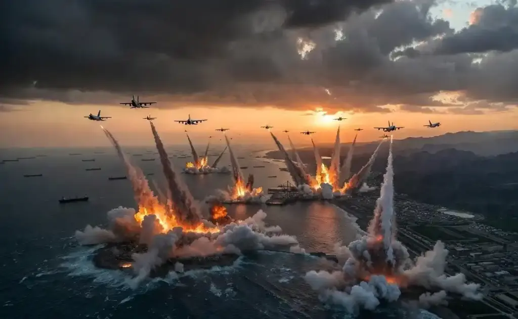 US Iran Military Conflict| મિડલ ઈસ્ટમાં મહાયુદ્ધના મંડાણ! અમેરિકાએ ઈરાનના સૈન્ય ઠેકાણાઓ પર કર્યો ભીષણ બોમ્બમારો, હોર્મુઝ સ્ટ્રેટમાં તણાવ ચરમસીમાએ