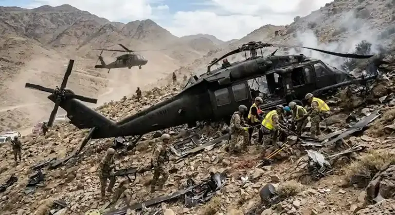 US military helicopter crash અમેરિકા માટે નવી મુસીબત હોર્મુઝની સામુદ્રધુની પાસે ક્રેશ થયું સૈન્ય હેલિકોપ્ટર; વ્યૂહાત્મક વિસ્તારમાં તણાવ વધ્યો