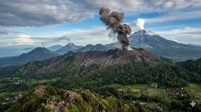 Volcanoes in Indonesia  ધરતીનો 'અગ્નિપથ' ઈન્ડોનેશિયા પાસે છે વિશ્વના સૌથી વધુ સક્રિય જ્વાળામુખી..
