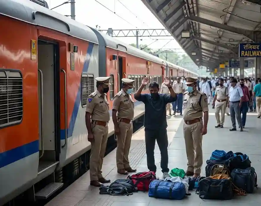 AC Coach Thief Arrested એસી કોચમાં ચોરી કરતો રીઢો ચોર પનવેલ રેલ્વે સ્ટેશનથી ઝડપાયો, ૨૬.૩૧ લાખ રૂપિયાનો મુદ્દામાલ જપ્ત