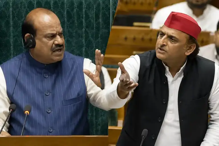 Akhilesh Yadav Arguments With Speaker Om Birla  અખિલેશ યાદવનો સ્પીકર પર સવાલ "અમને બોલવાની તક કેમ નહીં?"  ઓમ બિરલાએ આપ્યો આ જવાબ