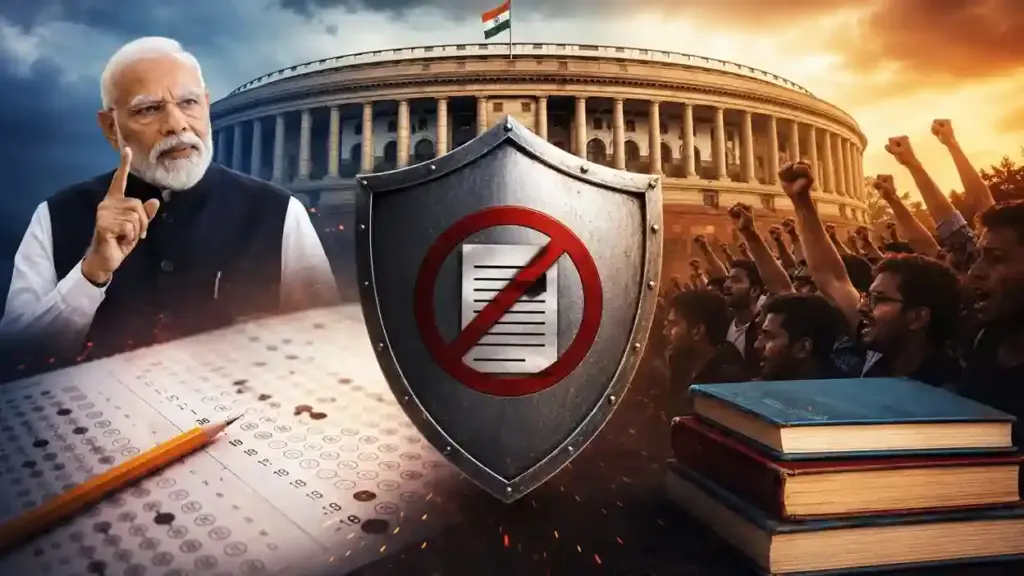Anti Anti Paper Leak Bill 2026 Passed Rajya Sabha  લોકસભા બાદ રાજ્યસભામાં પણ પરીક્ષા સુધારણા બિલ પસાર, વડાપ્રધાનના વિડીયો વિવાદ વચ્ચે સીજેપીનો વિરોધ