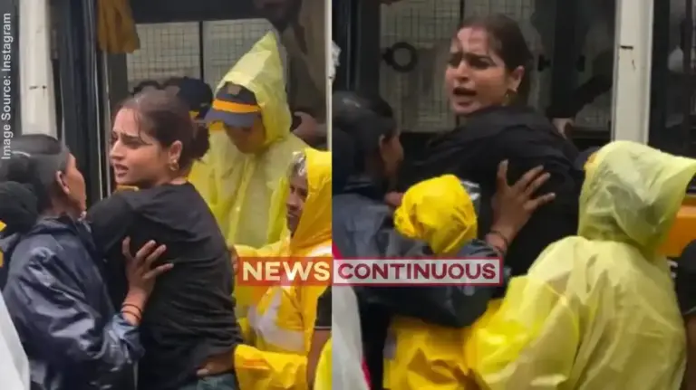 Ayesha Khan Released Police Detention  NEET આંદોલનમાં હાઇવોલ્ટેજ ડ્રામા દાદરમાં અટકાયત બાદ અભિનેત્રી આયેશા ખાનને મુક્ત કરતી મુંબઈ પોલીસ!